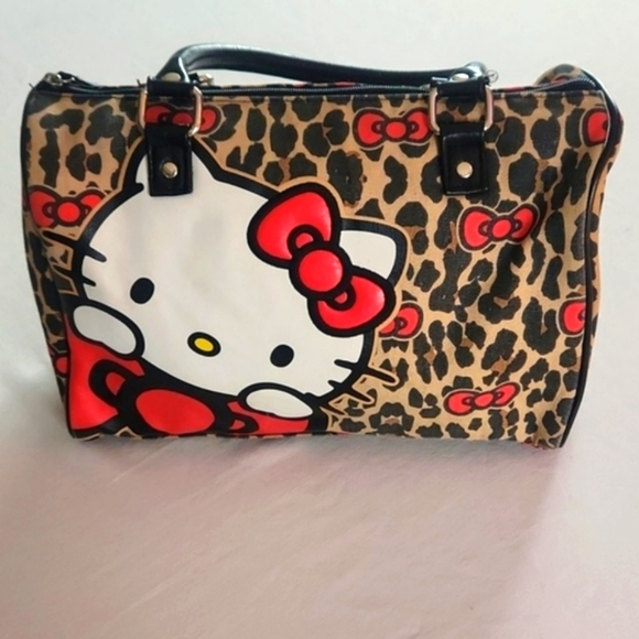 Hello Kitty | Bags | Hello Kitty Loungefly Leopard Print Duffle Bag ...